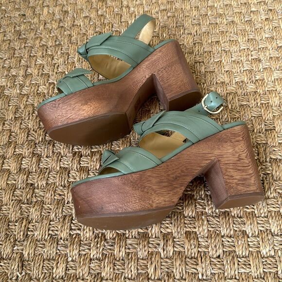 New Without Box Leather And Wood Platform Heel By Alexandre Birman - Picture 7 of 8